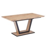 Forna/Cortez 7pc Dining Set in Natural Table with Black Chair 207-161NAT_081BLK_BK 207 161NAT 081BLK BK 1