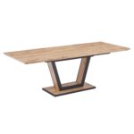 Forna/Cortez 7pc Dining Set in Natural Table with Black Chair 207-161NAT_081BLK_BK 207 161NAT 081BLK BK 2
