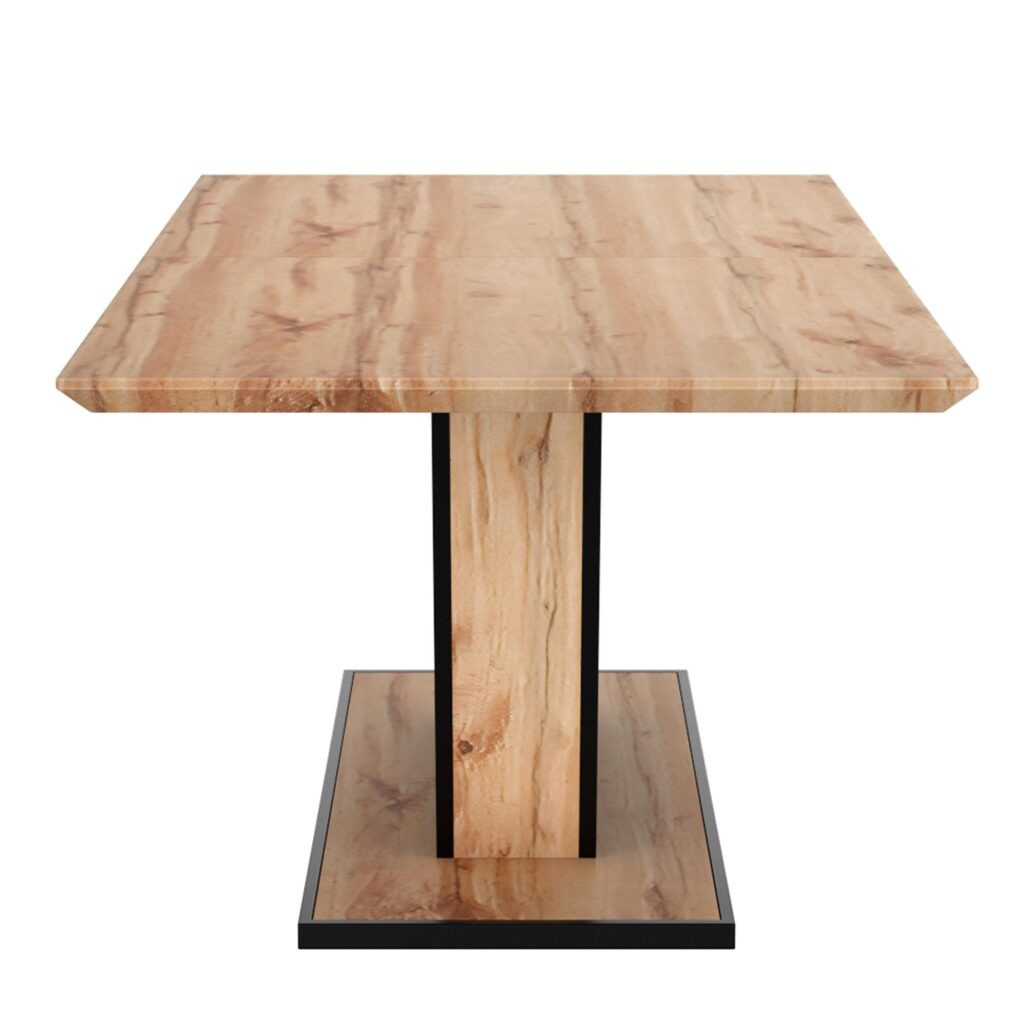 Forna/Cortez 7pc Dining Set in Natural Table with Black Chair - Image 4