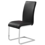 Frankfurt/Maxim 5pc Dining Set in Chrome with Black Chair 207-165/489BK 207 165 489BK 4