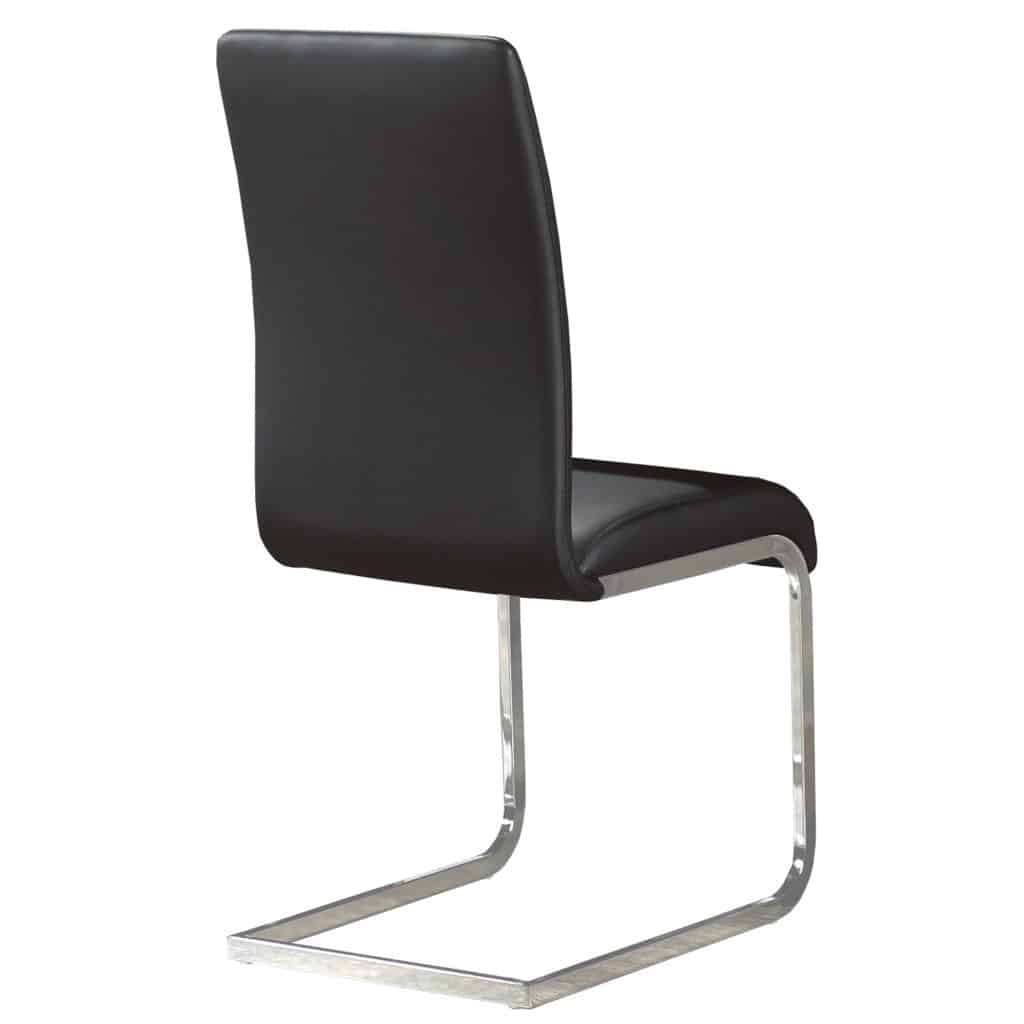 Frankfurt/Maxim 5pc Dining Set in Chrome with Black Chair - Image 6