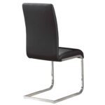 Frankfurt/Maxim 5pc Dining Set in Chrome with Black Chair 207-165/489BK 207 165 489BK 5