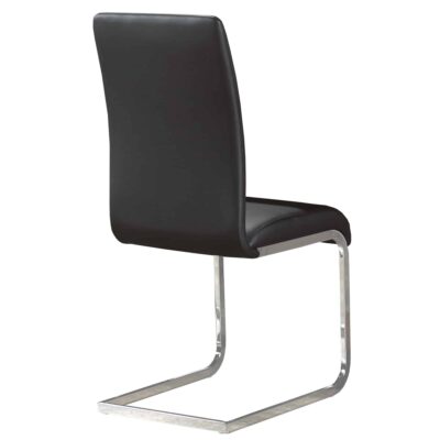 Frankfurt/Maxim 5pc Dining Set in Chrome with Black Chair 207-165_489BK 207 165 489BK 5