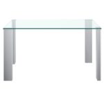 Frankfurt/Maxim 5pc Dining Set in Chrome with White Chair 207-165_489WT 207 165 489WT 2