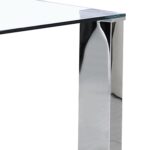 Frankfurt/Maxim 5pc Dining Set in Chrome with White Chair 207-165_489WT 207 165 489WT 4