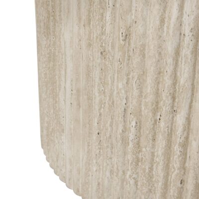 Thalia and Felix 5pc Dining Set - Ivory and Travertine Table and Natural Chairs 207-246_286NAT 207 246 286NAT 3