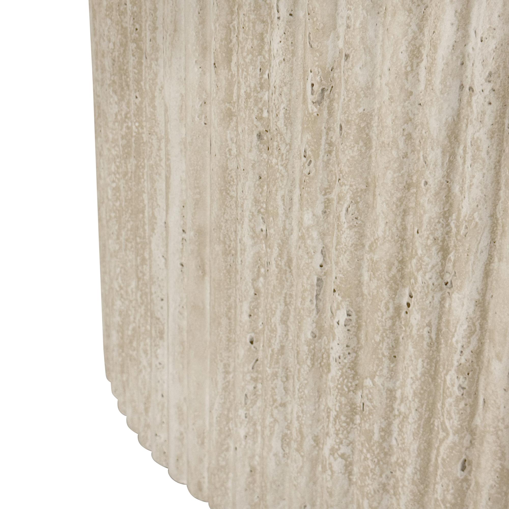 Thalia and Celest 5pc Dining Set - Ivory and Travertine Table and Dark Taupe Chairs 4 Thalia and Celest 5pc Dining Set - Ivory and Travertine Table and Dark Taupe Chairs - Image 4