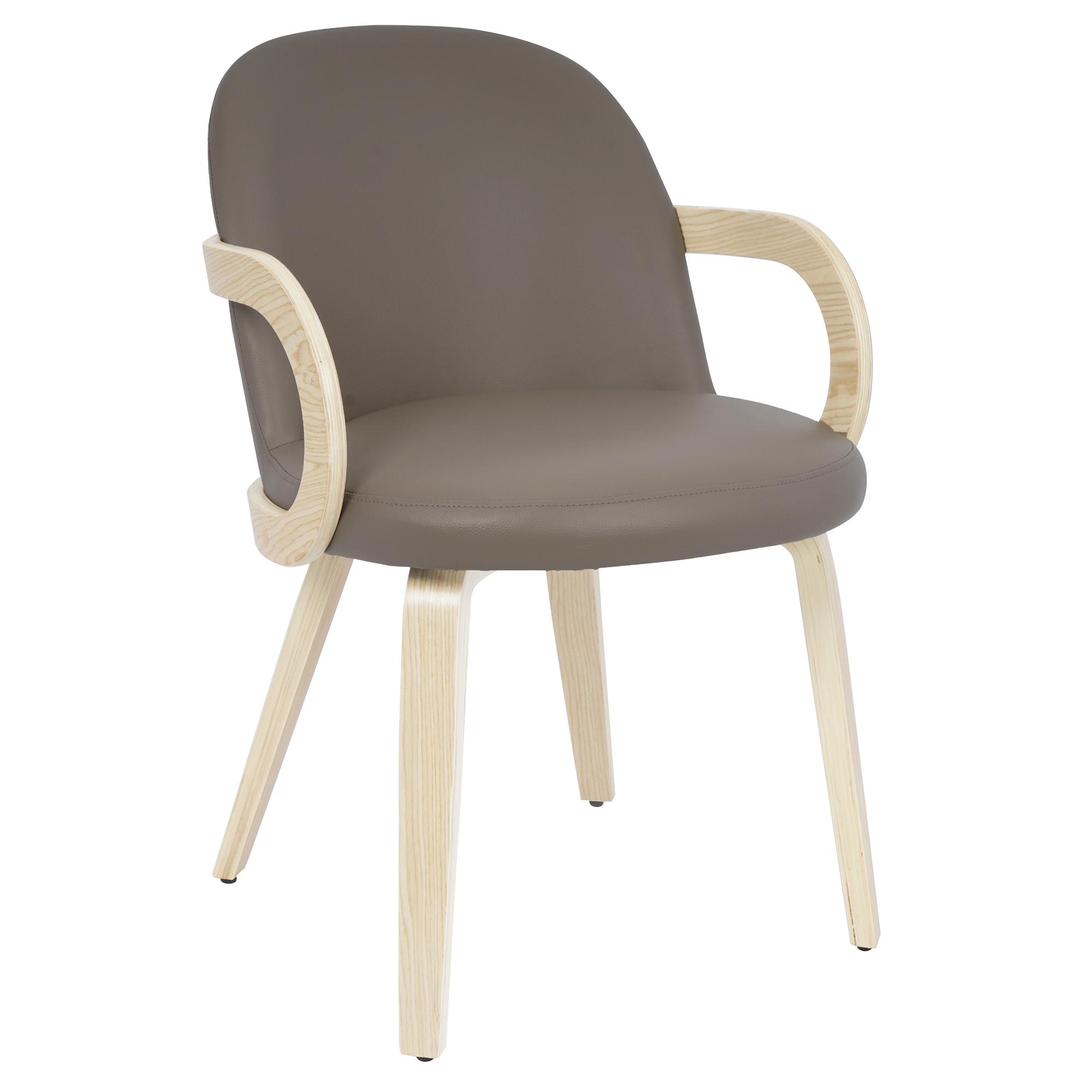 Thalia and Celest 5pc Dining Set - Ivory and Travertine Table and Dark Taupe Chairs 7 Thalia and Celest 5pc Dining Set - Ivory and Travertine Table and Dark Taupe Chairs - Image 7