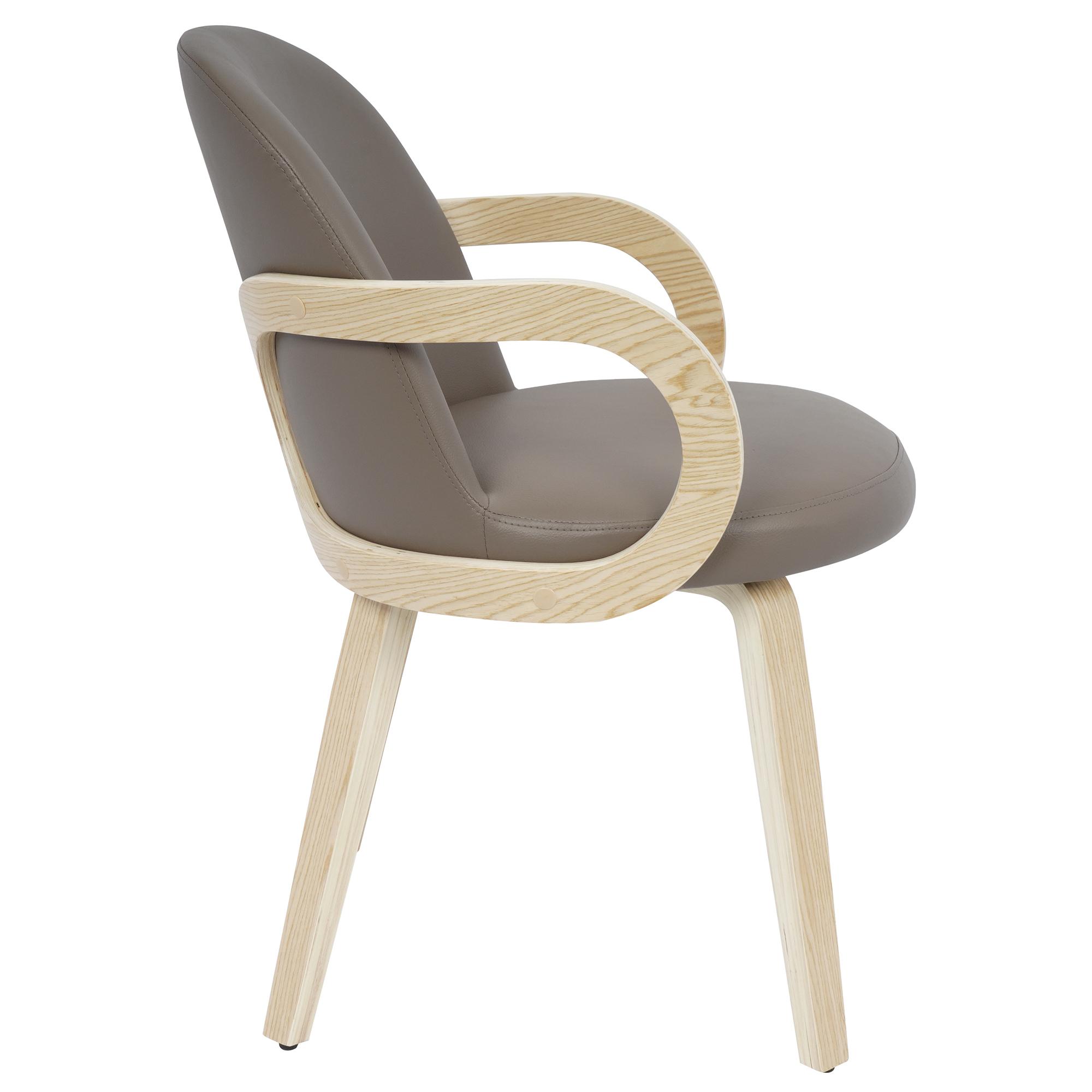 Thalia and Celest 5pc Dining Set - Ivory and Travertine Table and Dark Taupe Chairs 9 Thalia and Celest 5pc Dining Set - Ivory and Travertine Table and Dark Taupe Chairs - Image 9