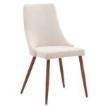 Rocca/Cora 5pc Dining Set in Walnut with Beige Chair 207-264/182BG 207 264 182BG 3