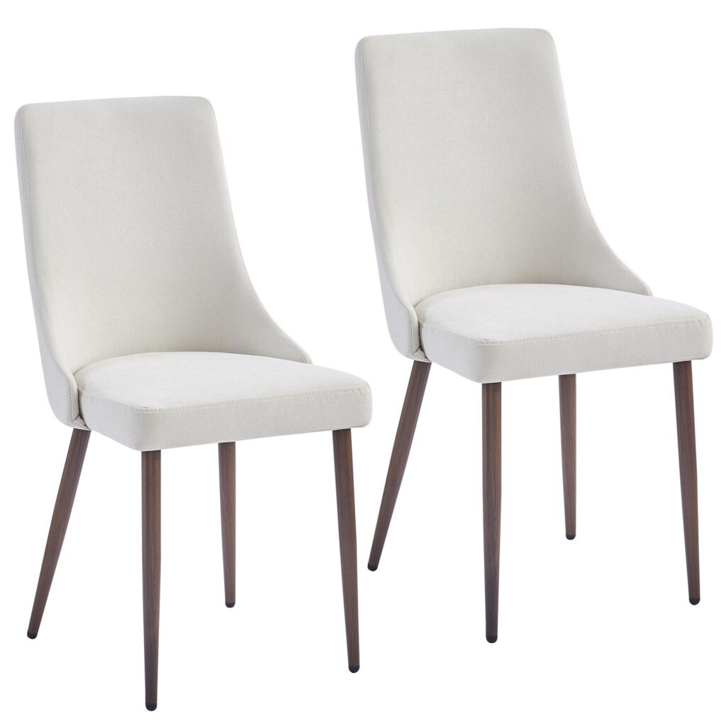 Rocca/Cora 5pc Dining Set in Walnut with Beige Chair - Image 9
