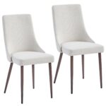 Rocca/Cora 5pc Dining Set in Walnut with Beige Chair 207-264_182BG 207 264 182BG 8
