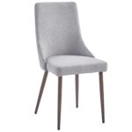 Rocca/Cora 5pc Dining Set in Walnut with Grey Chair 207-264/182GY 207 264 182GY 3