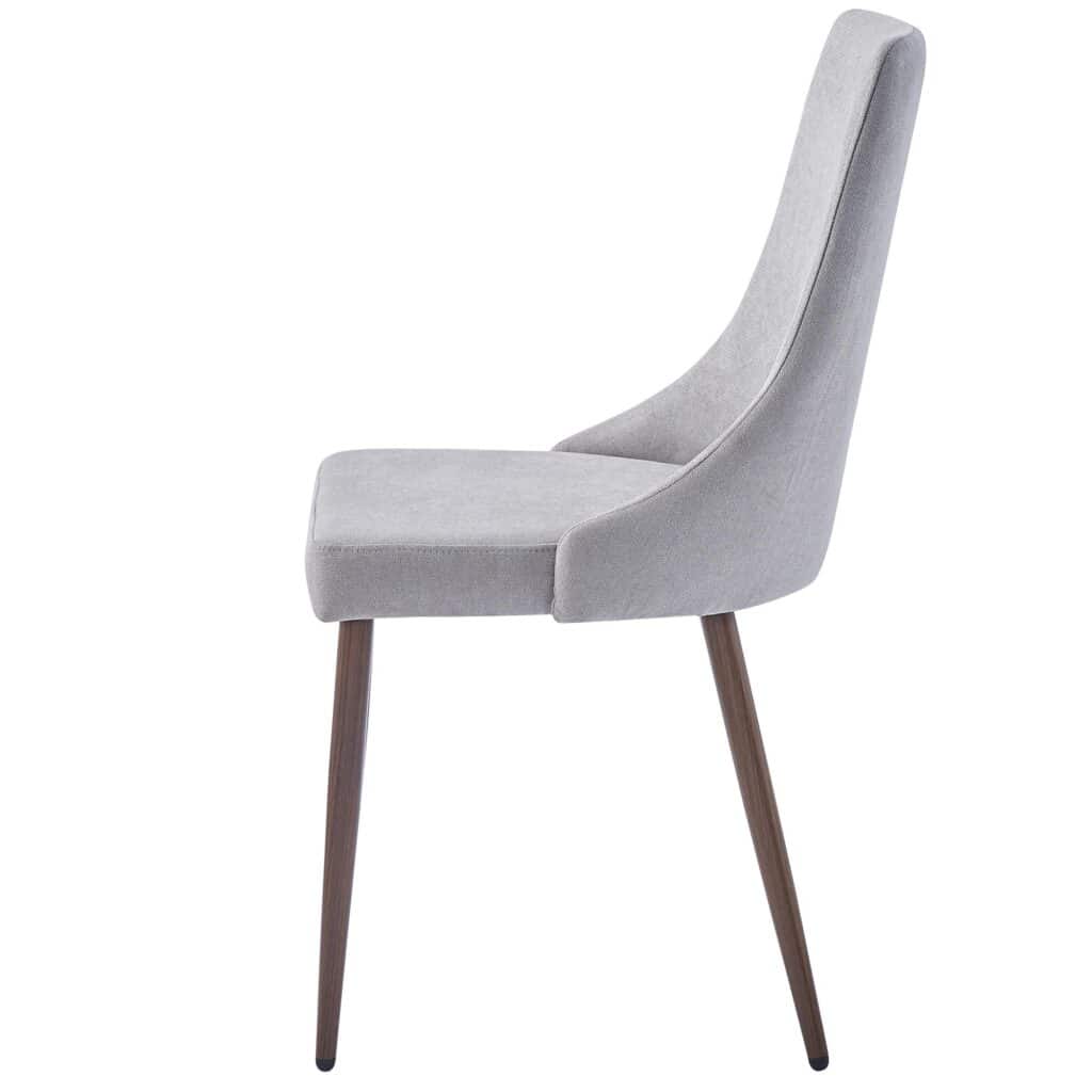 Rocca/Cora 5pc Dining Set in Walnut with Grey Chair - Image 6