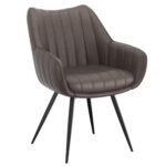 Bronx/Talon 5pc Dining Set in Natural Table with Charcoal Chair 207-267NAT_139CH 207 267NAT 139CH 6