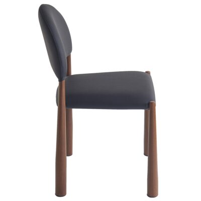 Zaloa and Auggie 9pc Dining Set - Walnut Table and Black Chairs 207-272_117WAL 207 272 117WAL 8