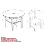 Samuel 5pc Dining set in Whitewash 207-280DT-WT 207 280DT WT LD