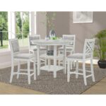 Samuel 5pc Pub set in Whitewash 207-280PB-WT 207 280PB WT 1