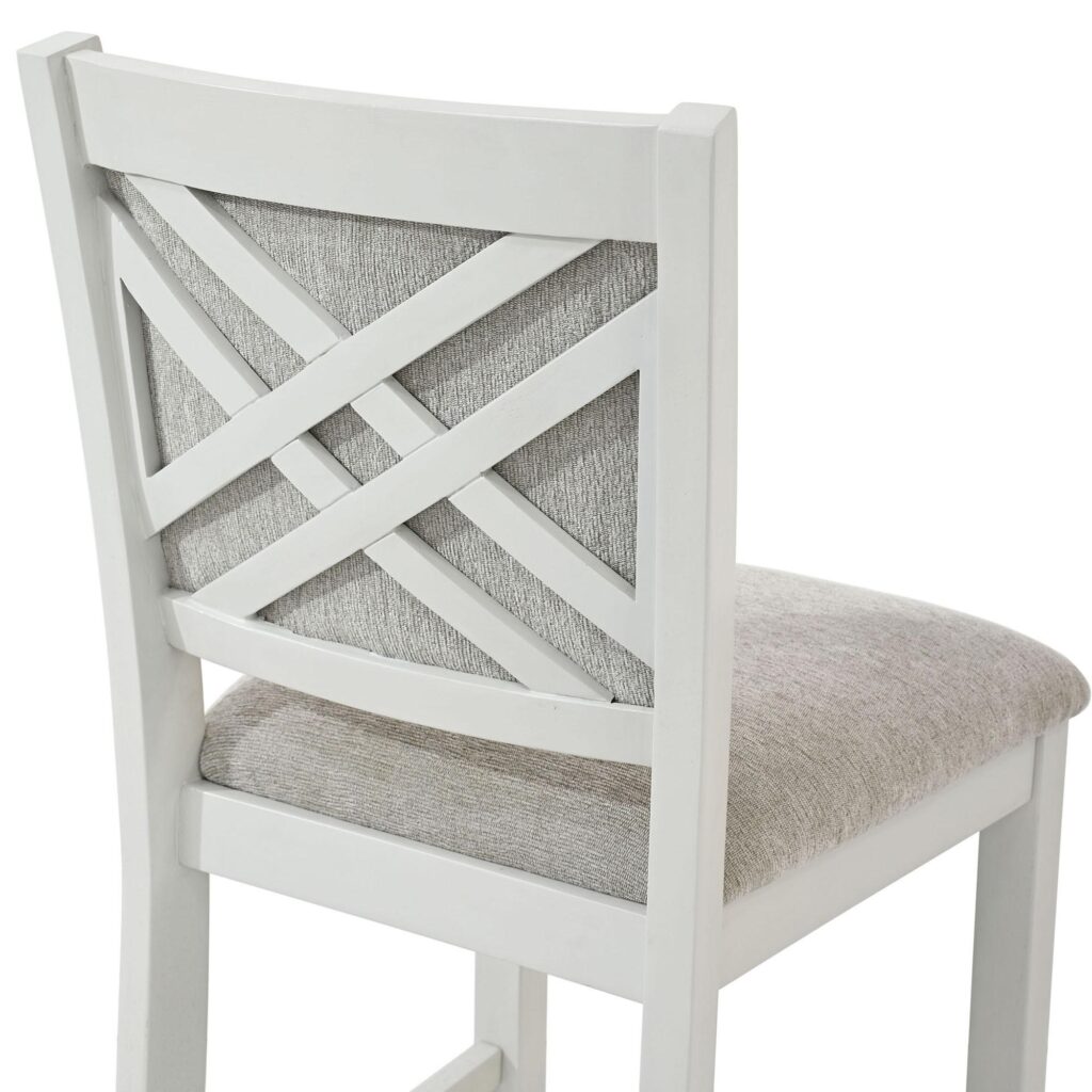 Samuel 5pc Pub set in Whitewash - Image 7