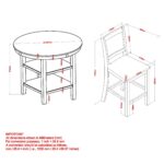 Samuel 5pc Pub set in Whitewash 207-280PB-WT 207 280PB WT LD