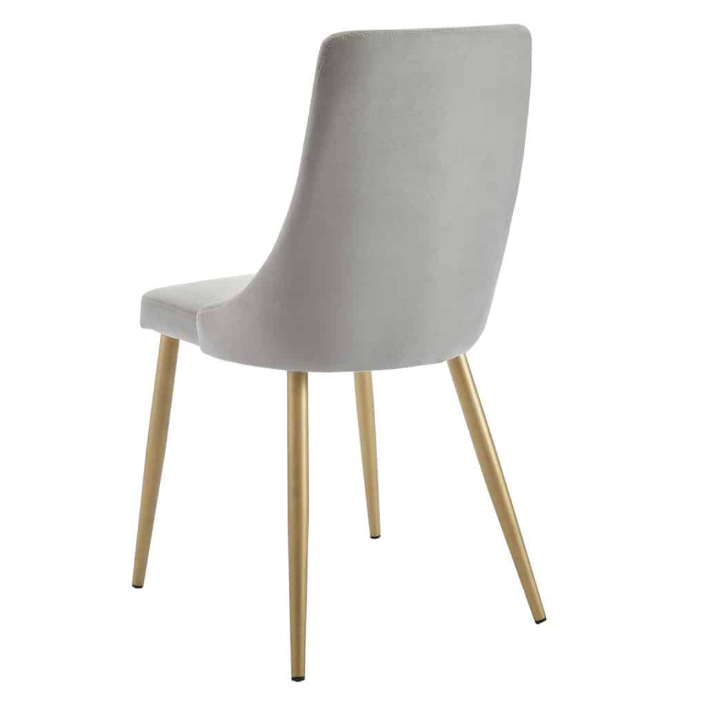 Carmilla 5pc Dining Set in Aged Gold with Grey Chair - Image 5