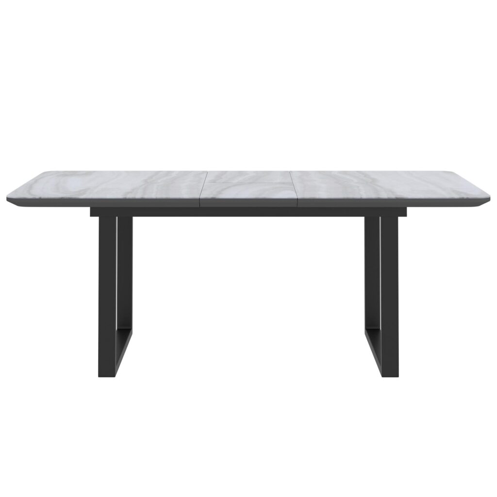 Gavin/Brodi 7pc Dining Set in Black Table with Beige Chair - Image 5