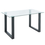 Franco/Silvano 5pc Dining Set in Black with Vintage Grey Chair 207-454BK/429GY 207 454BK 429GY 1