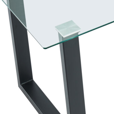 Franco/Silvano 5pc Dining Set in Black with Vintage Grey Chair 207-454BK_429GY 207 454BK 429GY 2