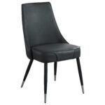 Franco/Silvano 5pc Dining Set in Black with Vintage Grey Chair 207-454BK/429GY 207 454BK 429GY 3