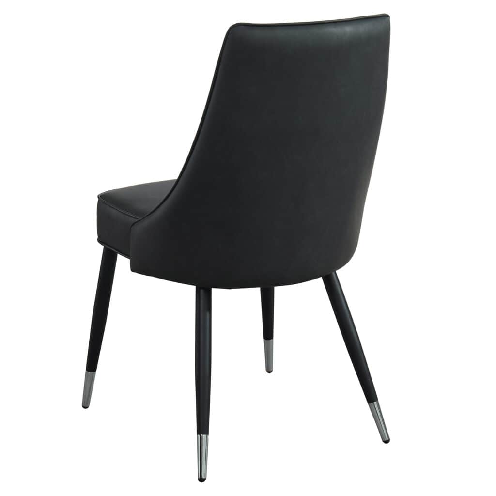 Franco/Silvano 5pc Dining Set in Black with Vintage Grey Chair - Image 5