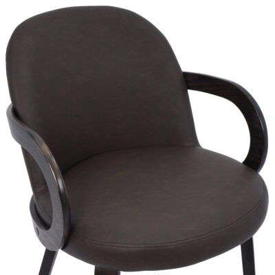 Advik and Celest 7pc Dining Set - Mocha Table and Brown and Dark Walnut Chairs 207-455MOC_911BRN 207 455MOC 911BRN 9