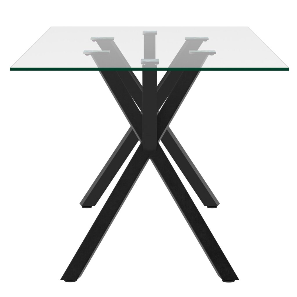 Stark/Archer 7pc Dining Set in Black with Charcoal Chair - Image 3