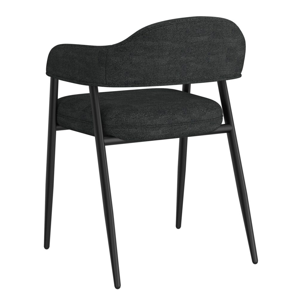 Stark/Archer 7pc Dining Set in Black with Charcoal Chair - Image 7