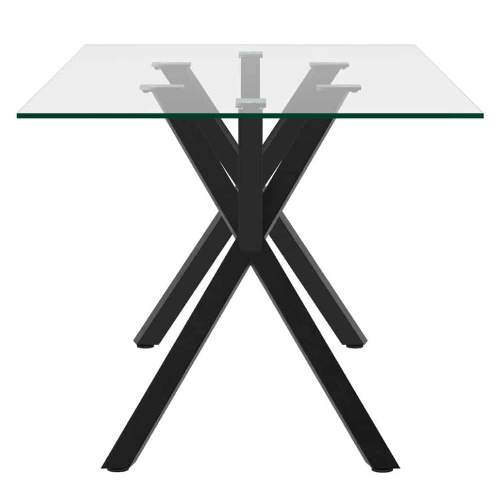 Stark/Venice 7pc Dining Set in Black with Beige Chair - Image 3