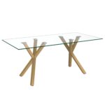 Stark/Cleo 7pc Dining Set in Aged Gold with White Chair 207-535GL_636WT 207 535GL 636WT 1