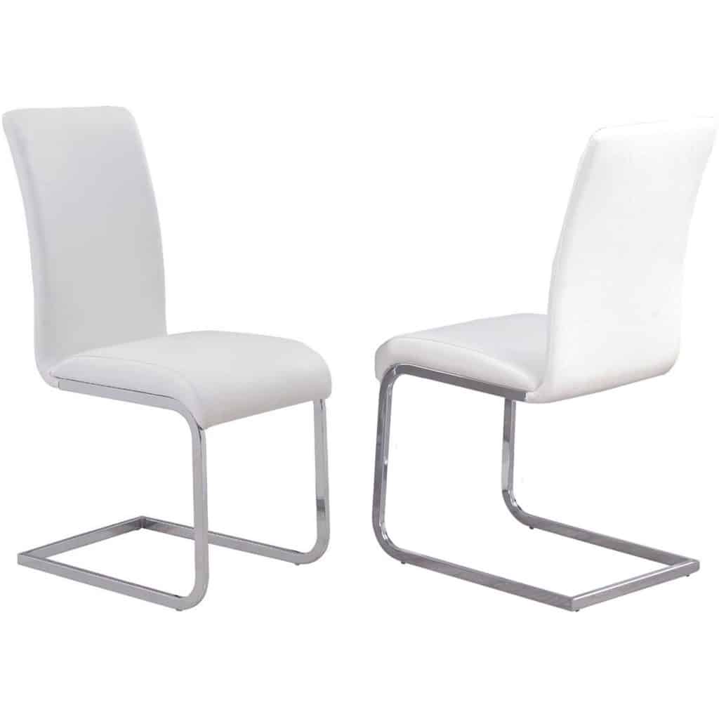 Stark/Maxim 7pc Dining Set in Walnut with White Chair - Image 5