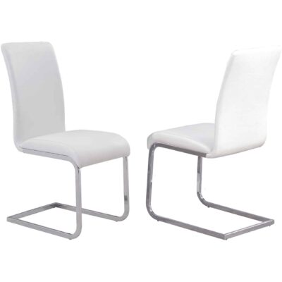 Stark/Maxim 7pc Dining Set in Walnut with White Chair 207-535WL_489WT 207 535WL 489WT 4