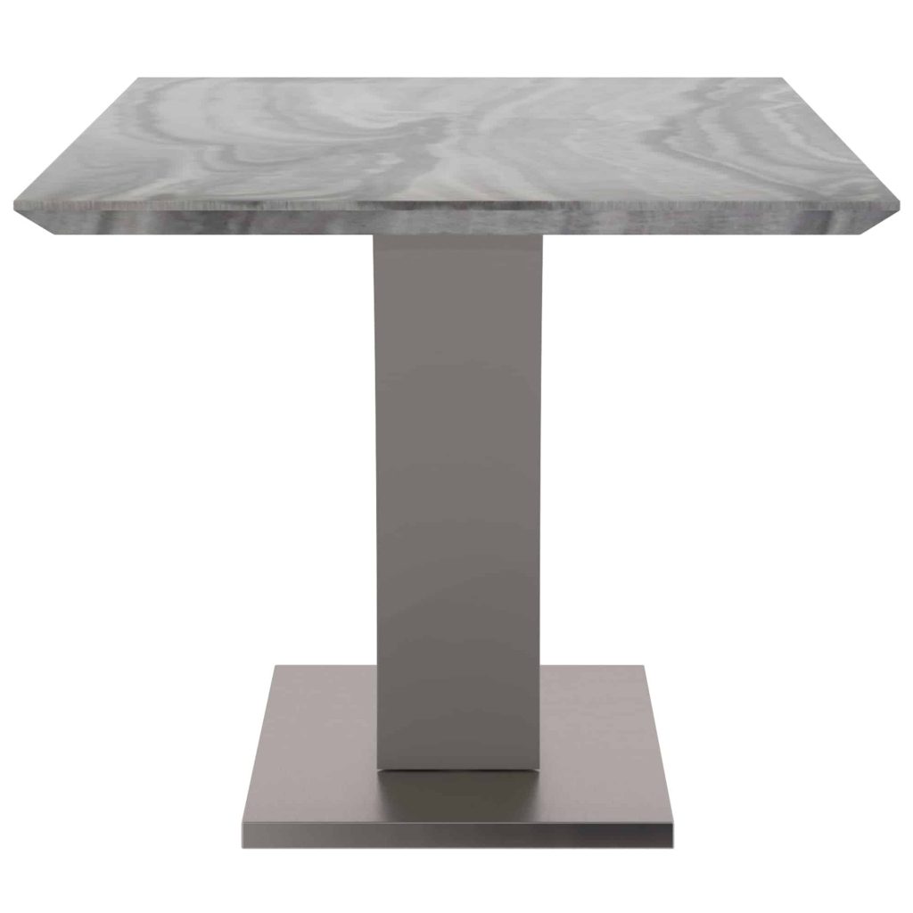 Napoli/Devo 7pc Dining Set in Grey with Light Grey Chair - Image 3