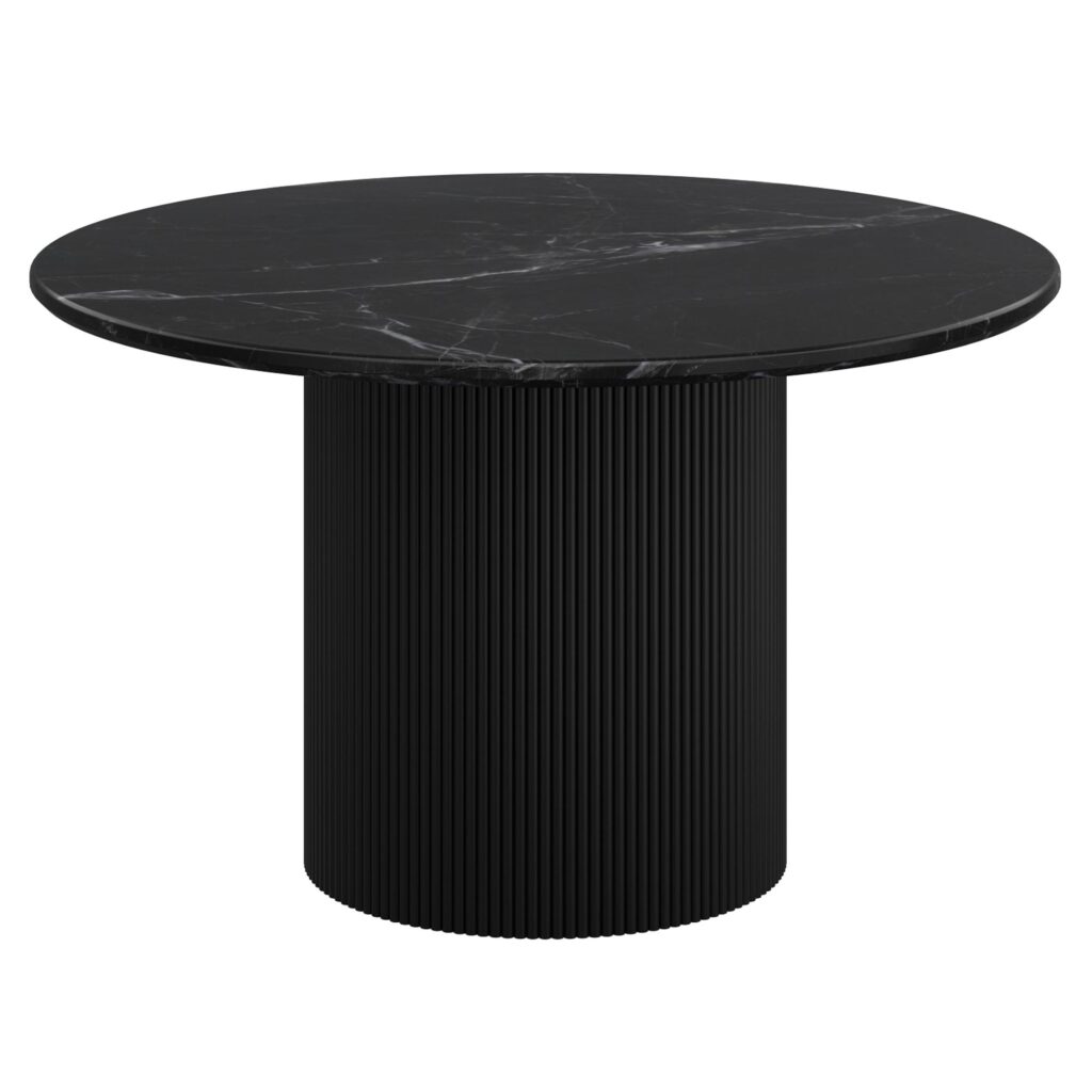Jilsa/Kazan 5pc Dining Set - Black Table with Ivory & Black Chair - Image 2