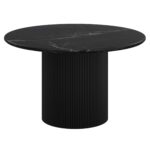 Jilsa/Kazan 5pc Dining Set - Black Table with Ivory & Black Chair 207-551BLK_904IV 207 551BLK 904IV 1