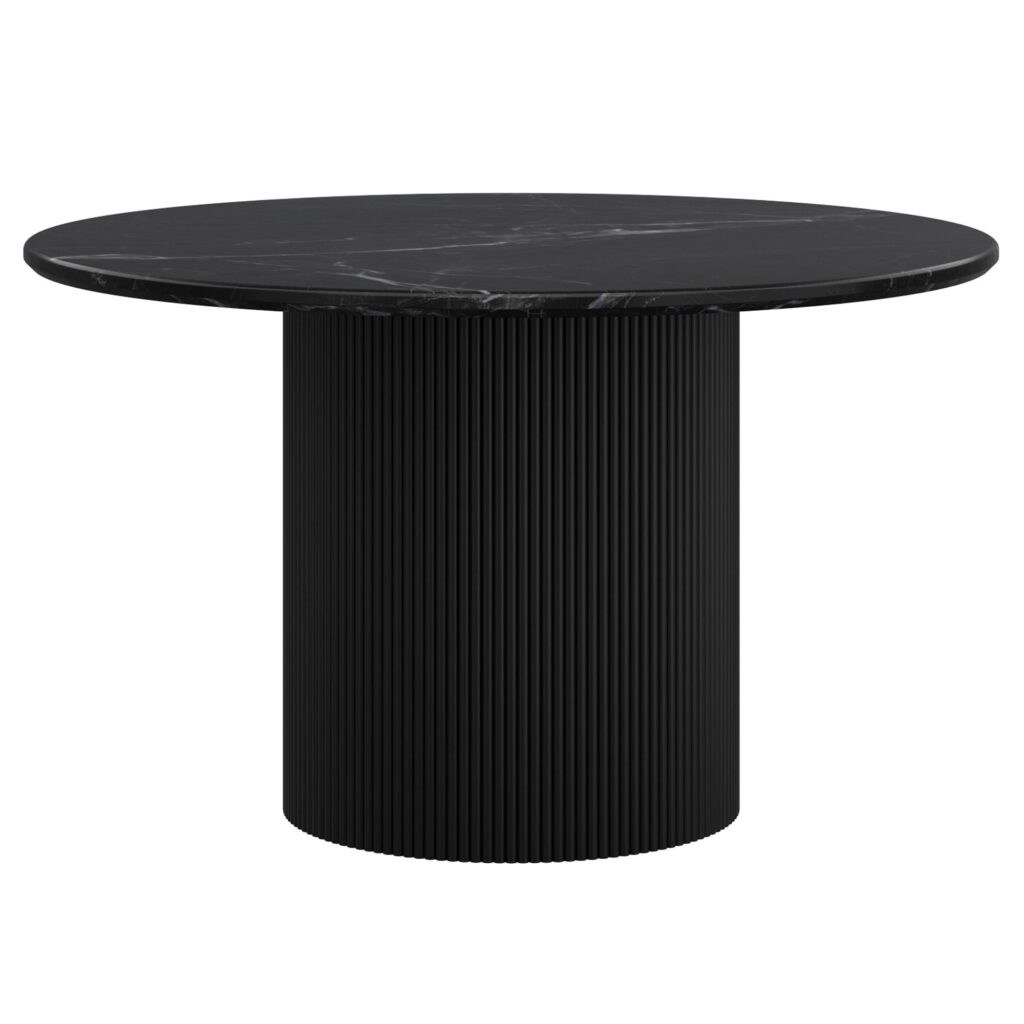 Jilsa/Kazan 5pc Dining Set - Black Table with Ivory & Black Chair - Image 5