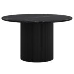 Jilsa/Kazan 5pc Dining Set - Black Table with Ivory & Black Chair 207-551BLK_904IV 207 551BLK 904IV 4