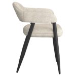 Jilsa/Archer 5pc Dining Set - Walnut & White Table with Beige Chair 207-551WAL_089BG 207 551WAL 089BG 8