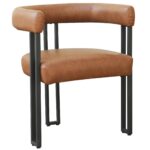 Jilsa/Scarlet 5pc Dining Set - Walnut Table with Saddle Chair 207-551WAL_108PUSDL 207 551WAL 108PUSDL 6