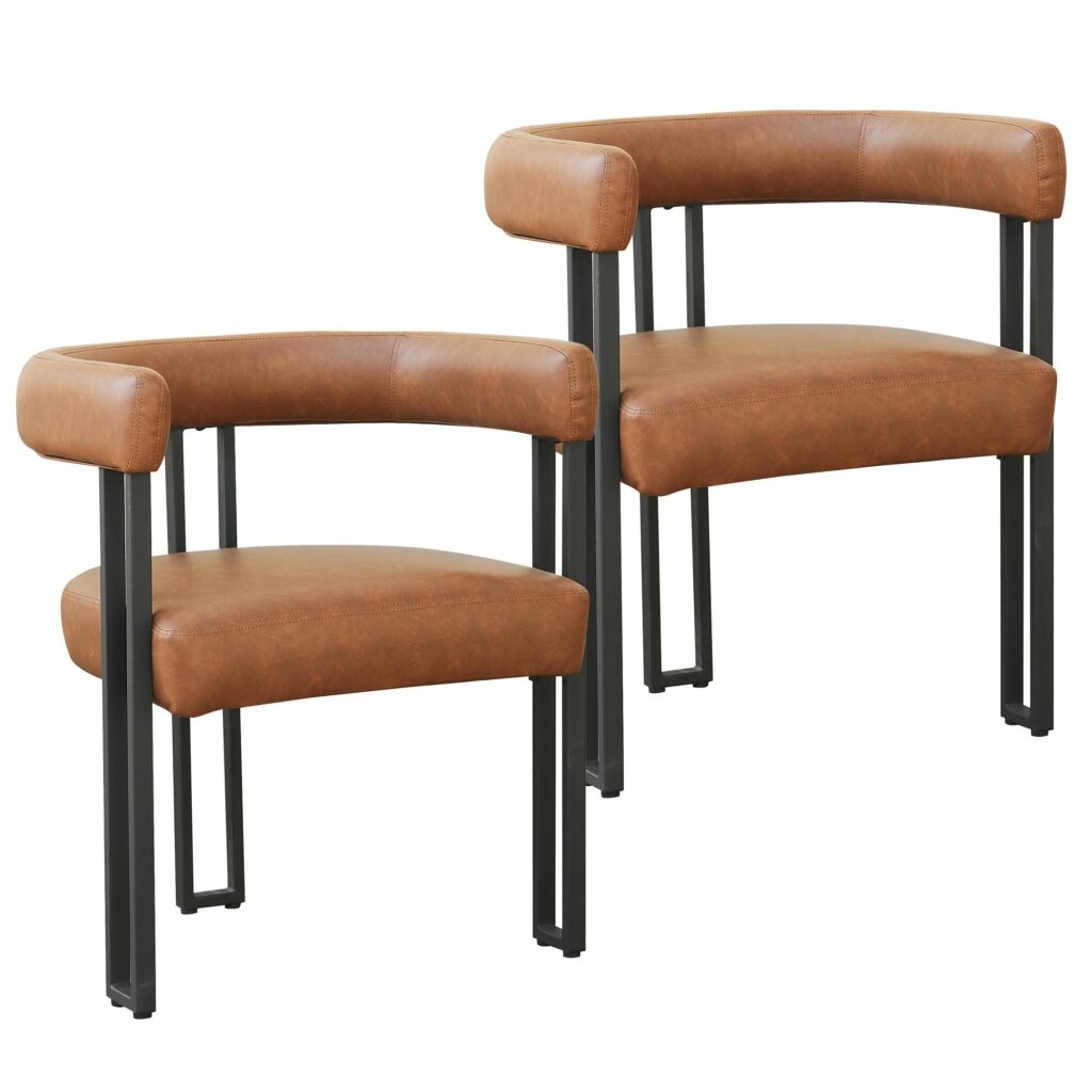 Jilsa/Scarlet 5pc Dining Set - Walnut Table with Saddle Chair - Image 10