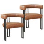 Jilsa/Scarlet 5pc Dining Set - Walnut Table with Saddle Chair 207-551WAL_108PUSDL 207 551WAL 108PUSDL 9