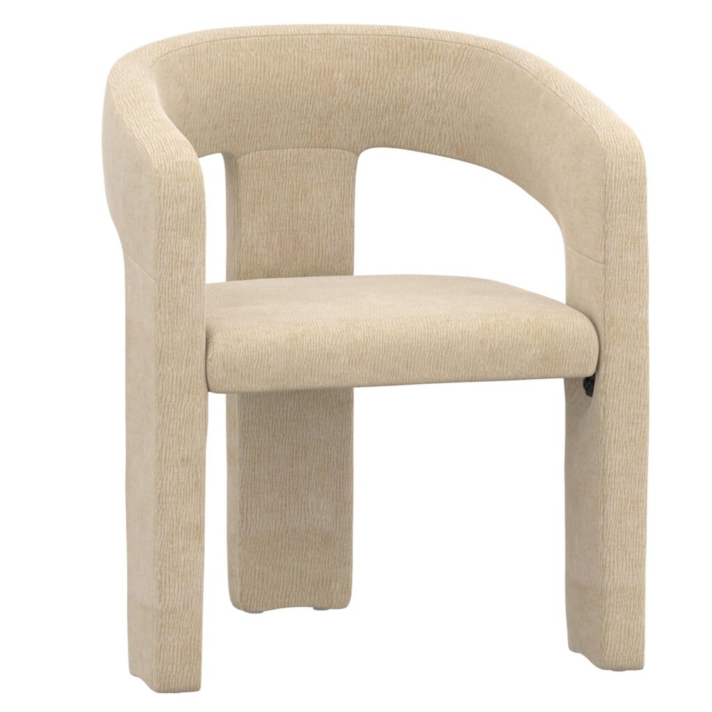 Jilsa/Amara 5pc Dining Set - Walnut & White Table with Beige Chair - Image 7