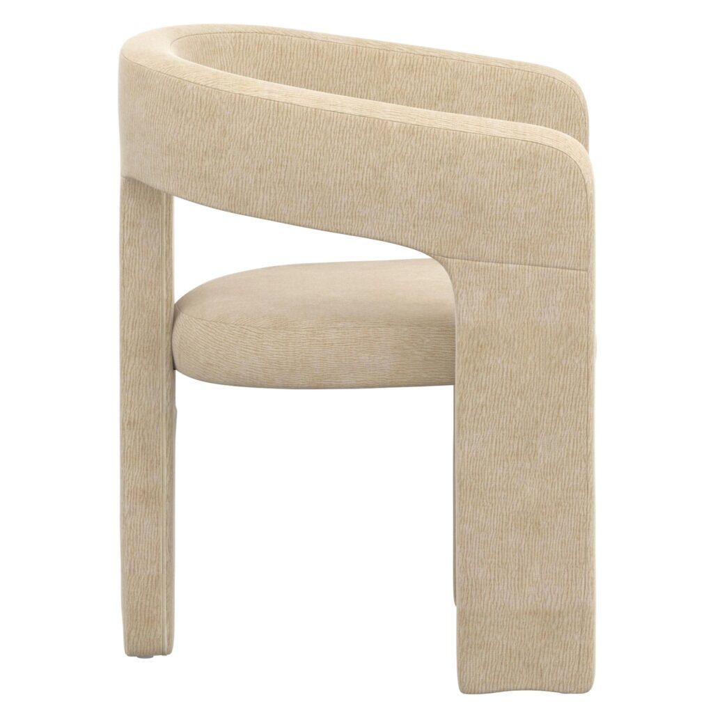 Jilsa/Amara 5pc Dining Set - Walnut & White Table with Beige Chair - Image 9