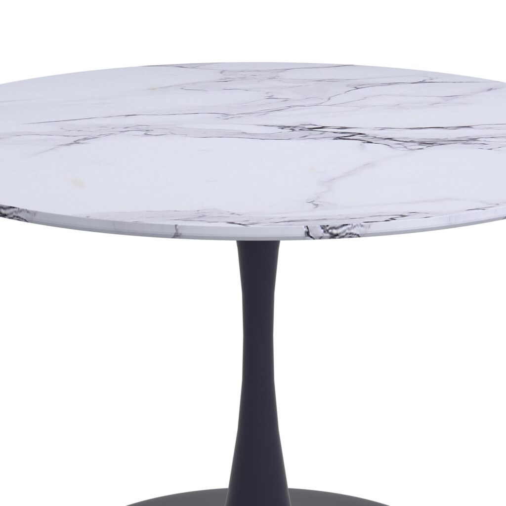 Zilo/Brodi 5pc Dining Set in Black Table with Charcoal Chair - Image 3