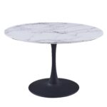 Zilo/Zeke 7pc Dining Set in Faux Marble and Black with Charcoal Chair 207-671LBK_090CH 207 671LBK 090CH 1
